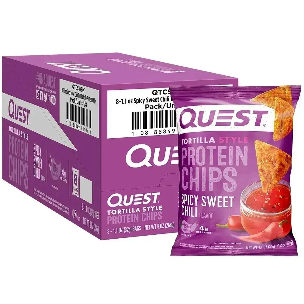 Quest Nutrition Nacho Cheese Tortilla Style Protein Chips, 18g Protein, 4g Net Carbs, Low Carb, Gluten Free, Fitness Snack, 1.1 oz (Pack of 12)