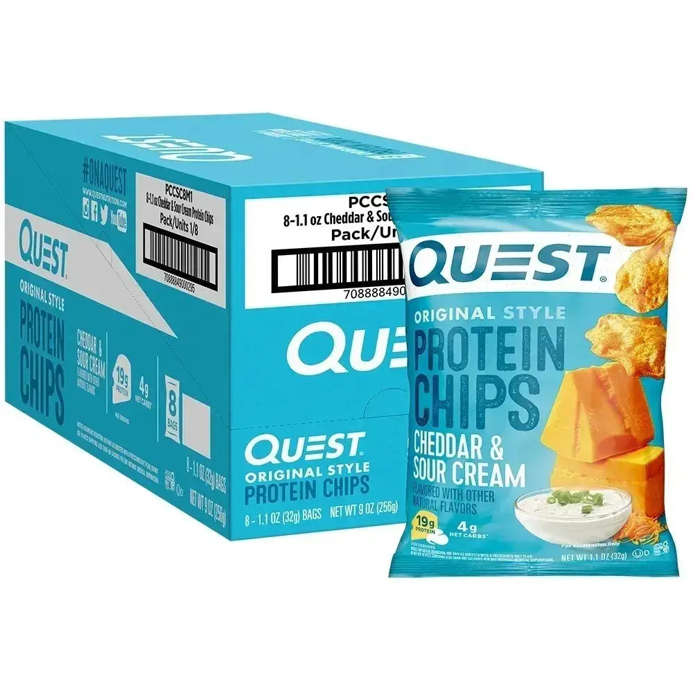 Quest Nutrition Nacho Cheese Tortilla Style Protein Chips, 18g Protein, 4g Net Carbs, Low Carb, Gluten Free, Fitness Snack, 1.1 oz (Pack of 12)